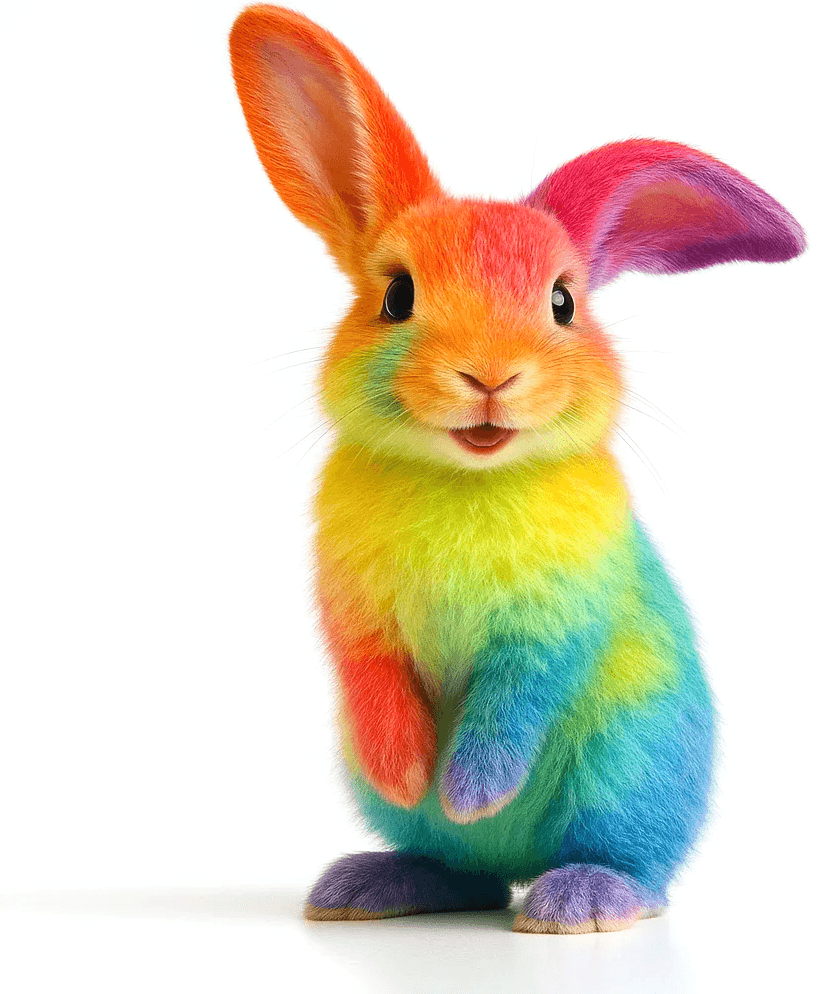 Rainbow rabbit